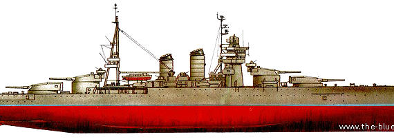Боевой корабль СССР Novorossiysk 1955 ( -ex RN Giulio Cesare Battleship] - чертежи, габариты, рисунки